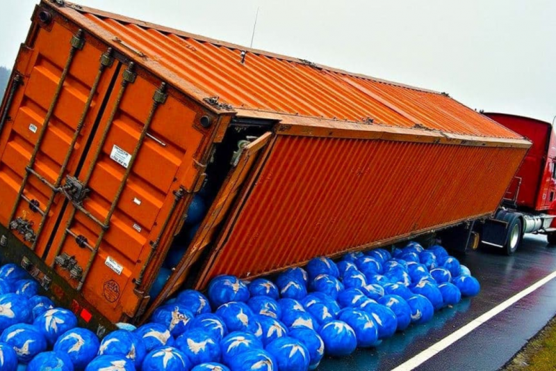 Truck Accident Reveals Hidden Cargo. Road Workers Turn Pale When They Find Out What It Is